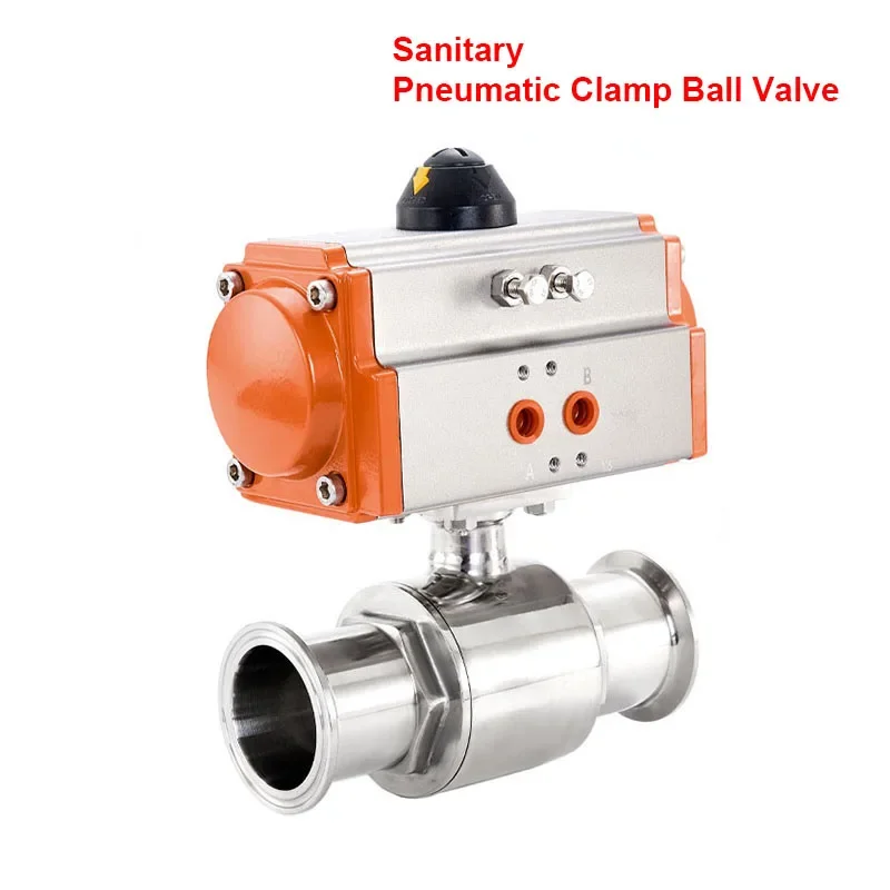 Sanitary Pneumatic Clamp Ball Valve Stainless Steel Double Acting Q611F-16P Pneumatic Cepat Dipasang Ball Valve