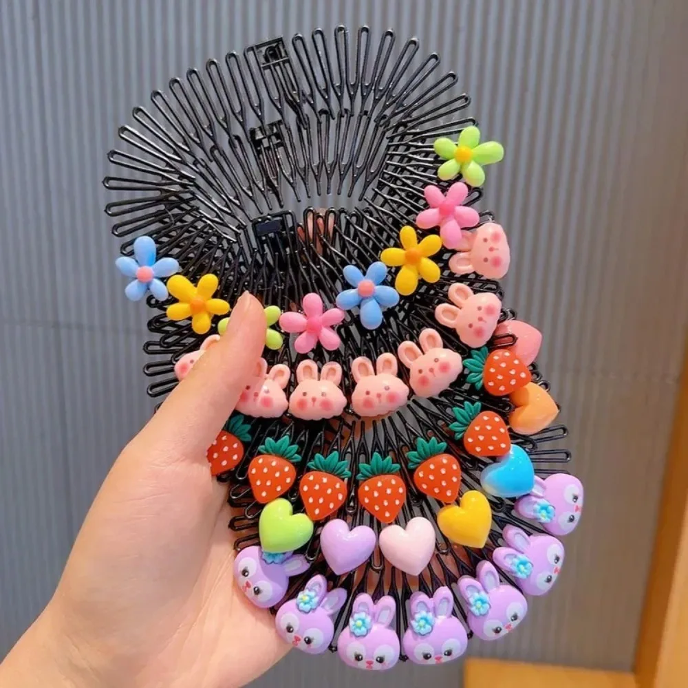 3 pçs crianças y2k estrela colorido pente de cabelo quebrado bandana grampos de cabelo coelho coração bonito cocar princesa meninas acessórios para o cabelo