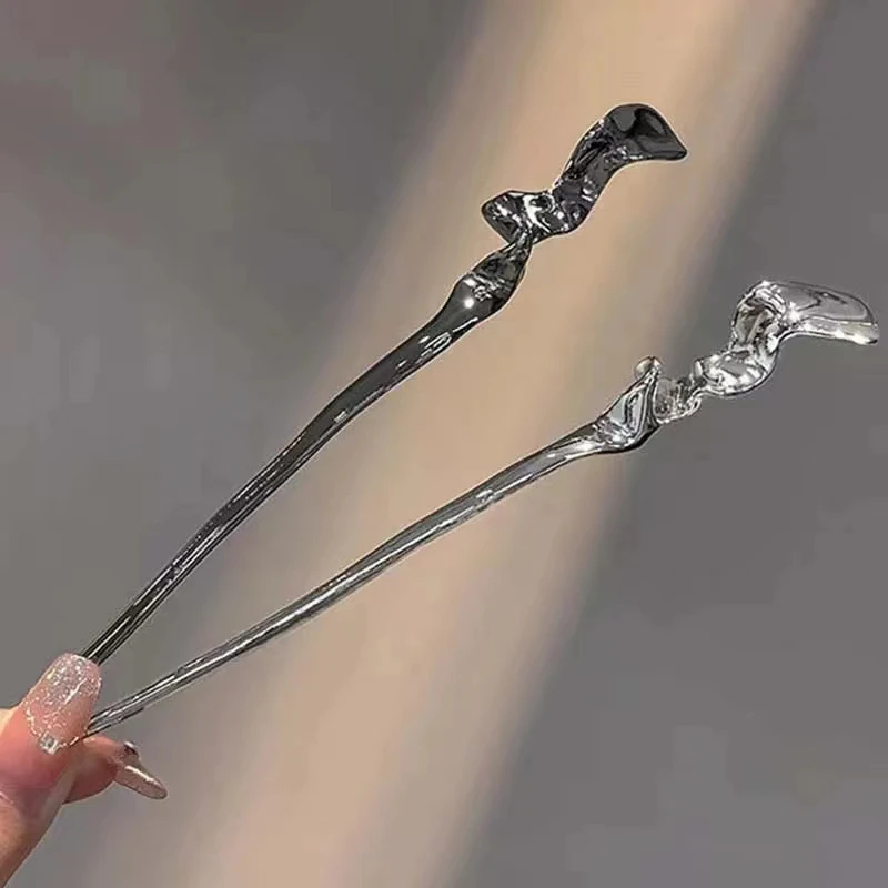 1pc パンクパーソナライズされた金属ヘアアクセサリー中国のミニマリストヘアスティック髪型デザインツールアクセサリー女性のヘアクリップヘアピン