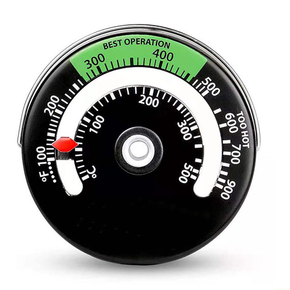 Aquecedor de fogão a lenha magnético termômetro para log queimador de madeira lareira ventilador fogão queimadura indicador medidor de temperatura ferramentas