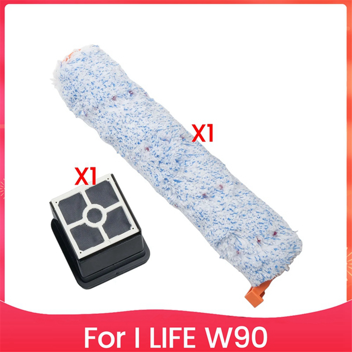 BABQ Filtry szczotki głównej do bezprzewodowego czyszczenia na sucho I LIFE W90 Inteligentny odkurzacz do prania Bezprzewodowe części zamienne do odkurzaczy