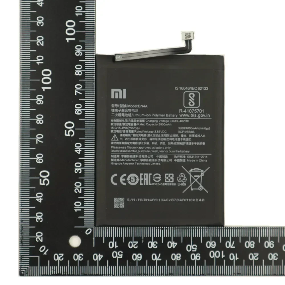 Xiaomi Redmi Note 7 Pro用のオリジナルバッテリー,4000mah,bn4a,m1901f7c,100%