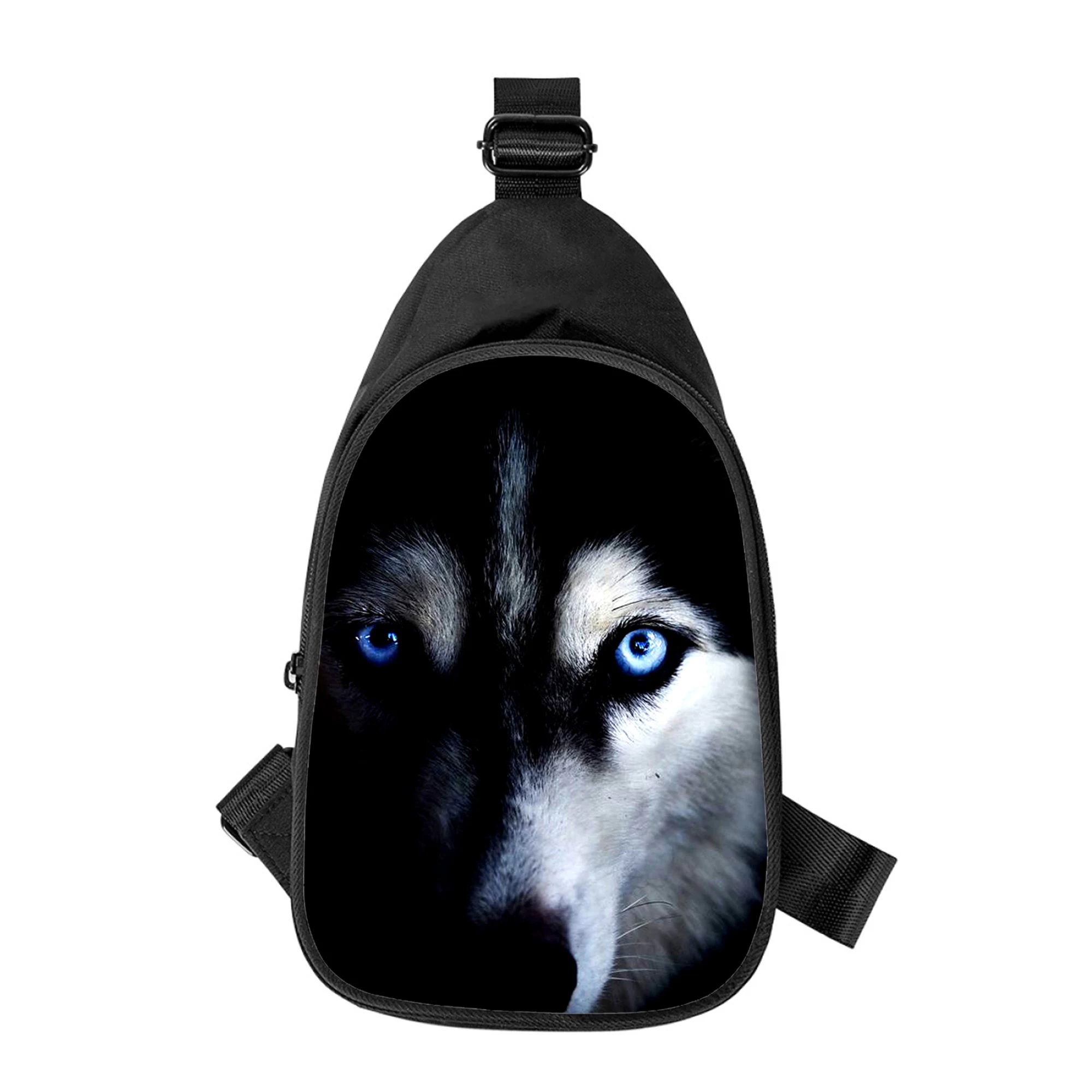 Husky Hund lustig cool 3D-Druck neue Männer Kreuz Brusttasche diagonal Frauen Umhängetasche Ehemann Schule Taille Pack männliche Brust Pack