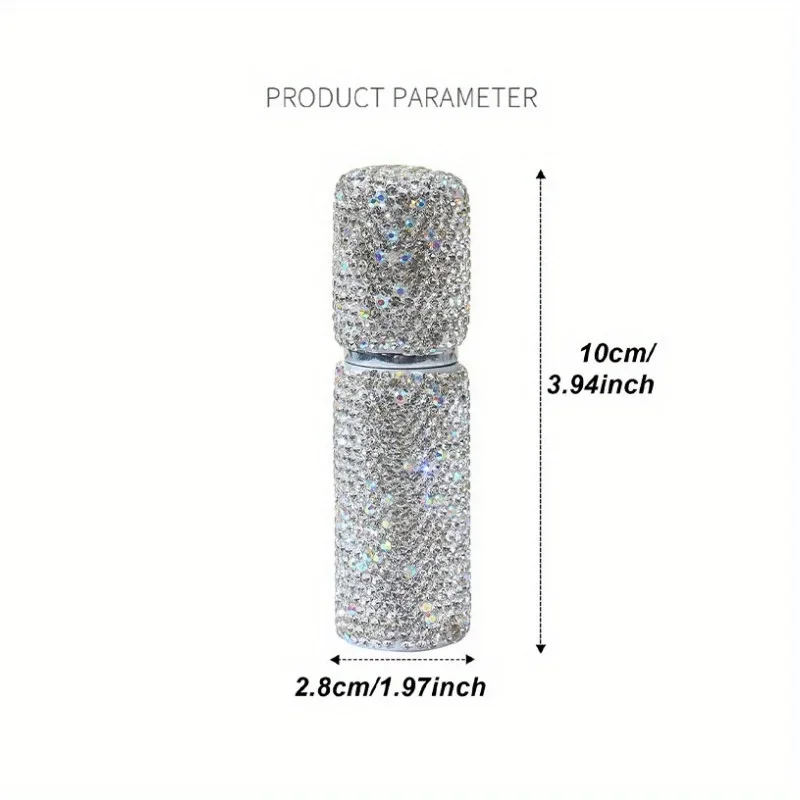 10ml Crystal Perfume Spray Bottle Travel Refillable Bottles Mini Potable Bling Glitter Empty Cosmetic Containers Atomizer Bottle
