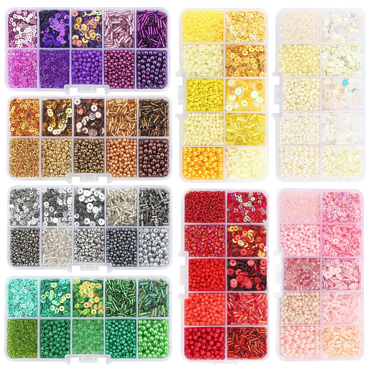 120 กรัม/กล่อง Multi-สีข้าว Pearl Sequins เลียนแบบไข่มุกวัสดุกระเป๋าทําด้วยมือ DIY สร้อยข้อมือลูกปัดสร้อยคออุปกรณ์เสริม