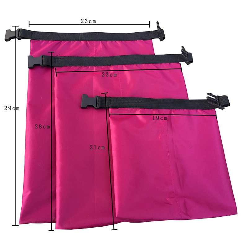 3 stks/set Multifunctionele Lichtgewicht Drifting Bag Dry Bag Waterdichte Tas 30D Nylon Waterdichte Zakken 1.5L 2.5L 3.5L