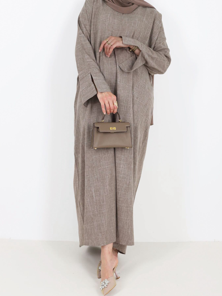 Abaya musulmana de manga dividida Eid para mujer, Vestido largo de oración de ramadán de Marruecos, Abayas, Kaftan islámico, túnica larga Árabe de Dubai