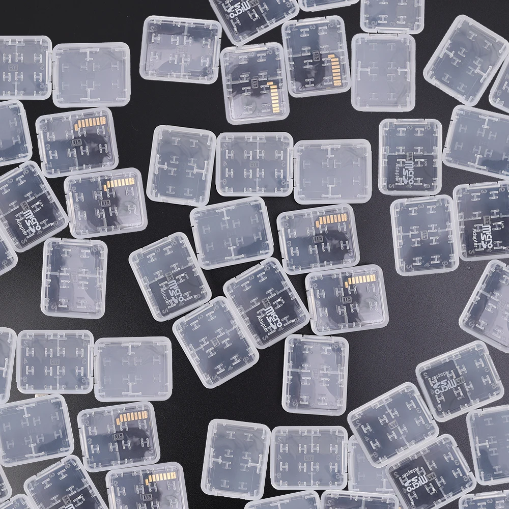 10/1pcs 8 slots micro sd tf sdhc mspd Speicher karte Aufbewahrung sbox transparente SIM-Karten Schutz hülle staub dichte Anti-Lost-Hülle