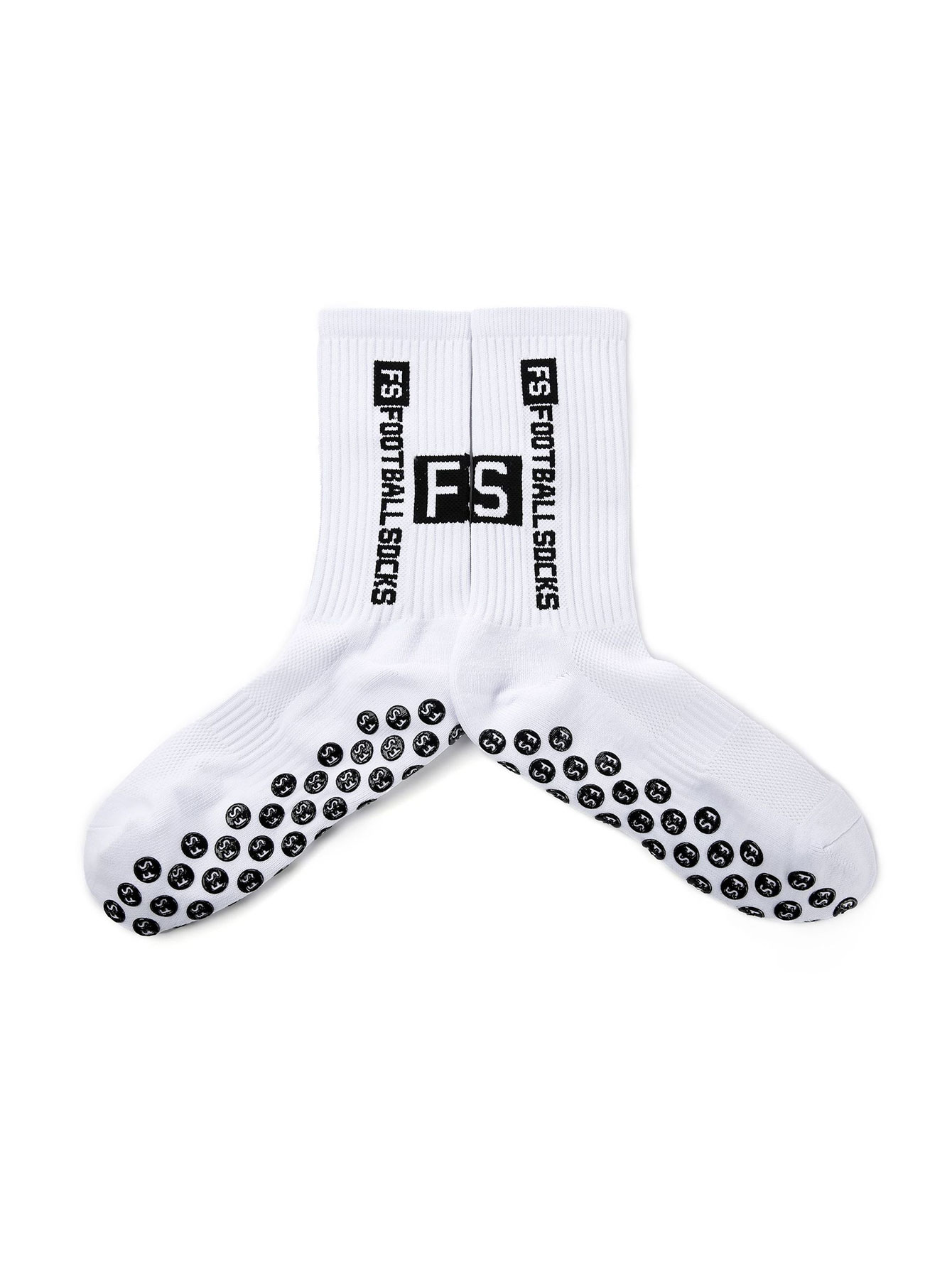 4 pairs of new FS and TC mid tube glued football socks for sports training and competition, non slip and breathable socks