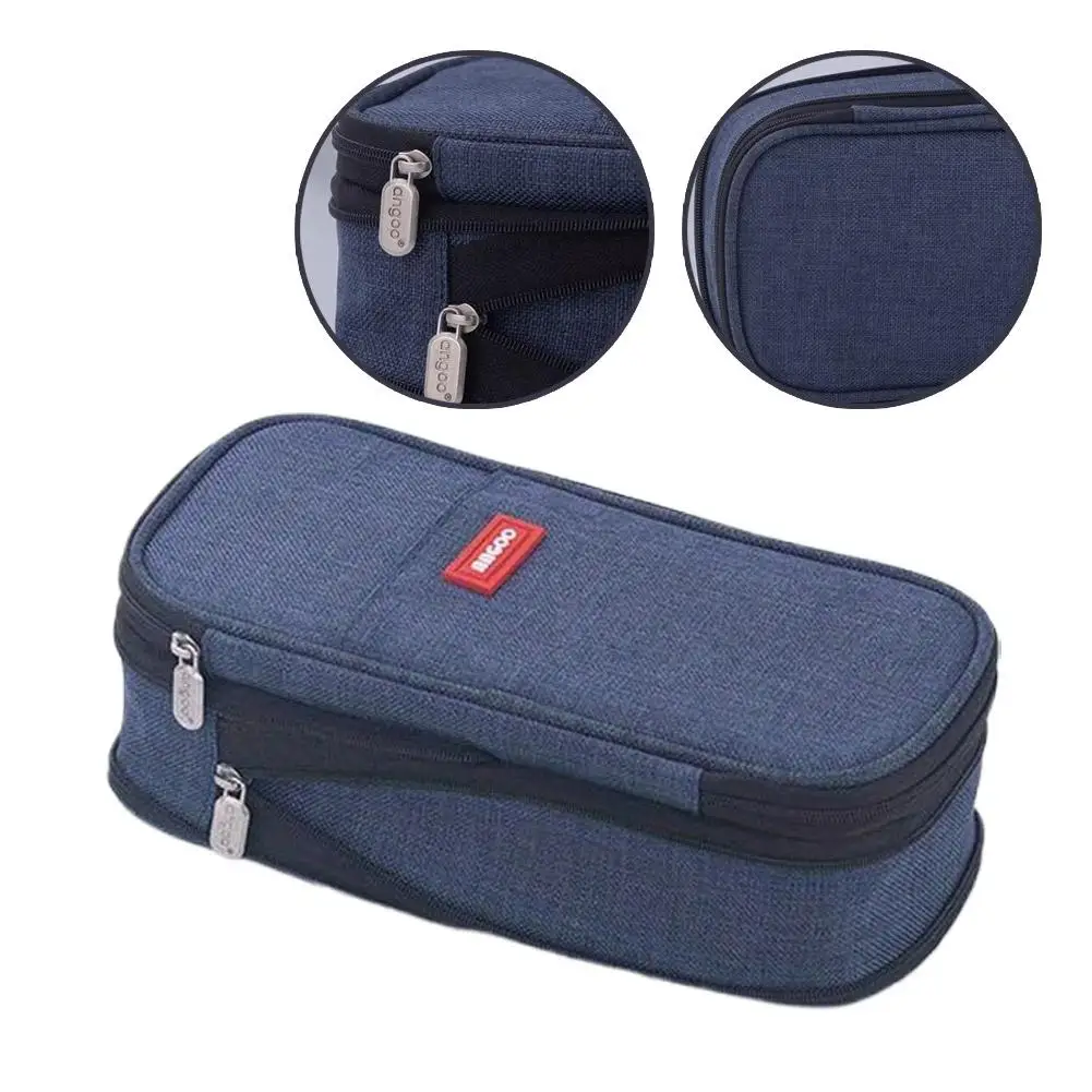 Astuccio per matite multifunzionale per cancelleria Materiale resistente allo sporco Design semplice e creativo Borsa portaoggetti con cerniera per colori alla moda