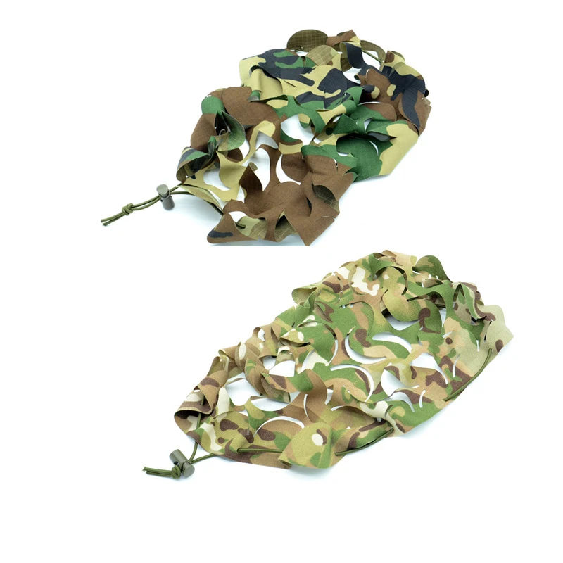 3D Camo Net Airsoft Helm Abdeckung Laser Cut Nylon Kordelzug Helm Scrim CS Wargame Paintball Fallschirmjäger Jagd Zubehör