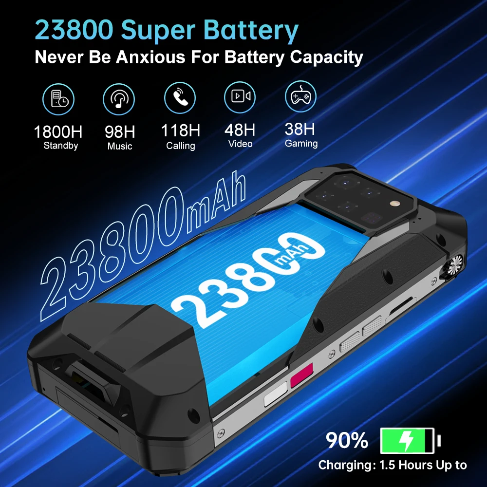 8849 Tank 3 Pro Unihertz proyector resistente Smartphone 23800mAh 5G Android14 teléfono al aire libre 512GB + 36GB 120W carga rápida Dual Sim