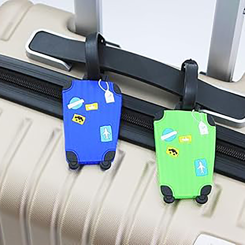 Silicone Luggage Tag Travel Trolley Case Identification Label Three-Dimensional Pattern Backpack Signature Information.-A-DH