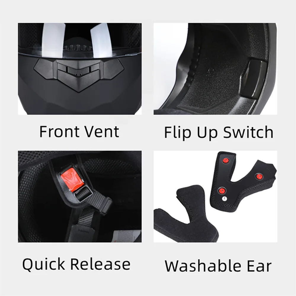 Bluetooth オートバイフルフェイスヘルメット男性女性安全ダウンヒルモトクロスレーシングモジュラーフリップアップヘルメットキャスコモト DOT 承認