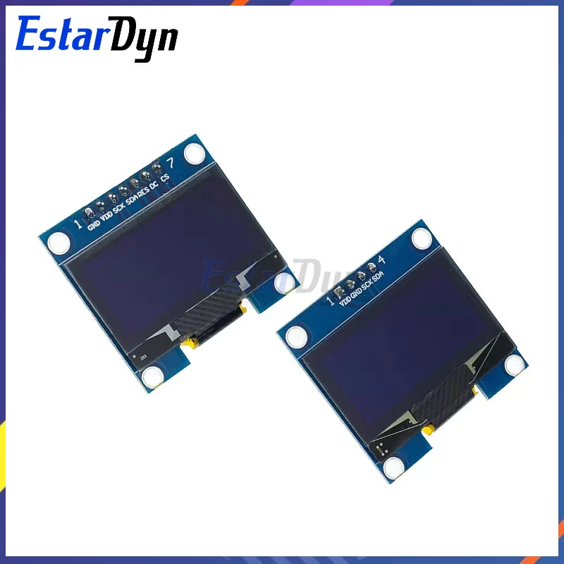 Estardyn RoHS 1,3 polegadas OLEDWhite/Azul SPI/IIC I2C Comunicar Cor 128X64 Módulo de exibição LCD OLED de 1,3 polegadas Módulo OLED de 1,3"