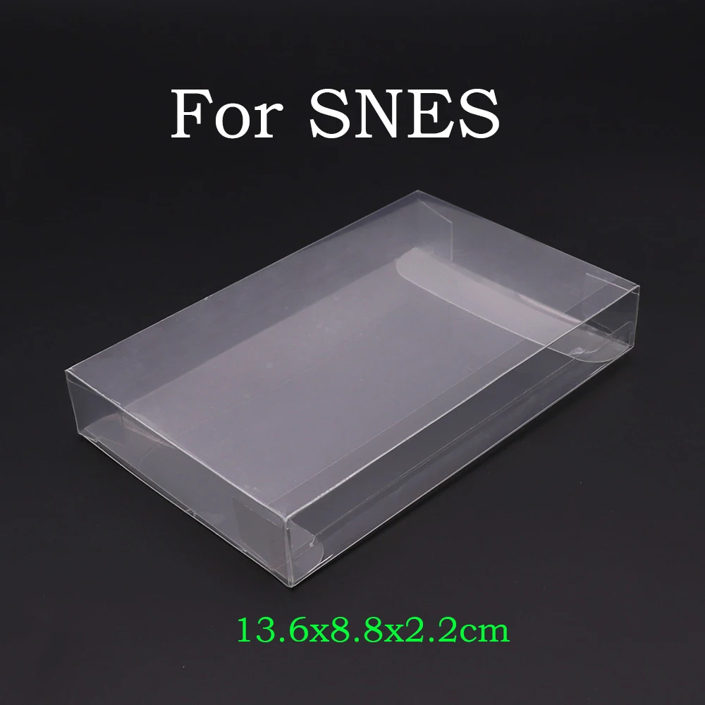 Caja de cartuchos de juego transparente, Protector de plástico PET para juegos CIB para N64 NES SNES para interruptor GB GBA GBC NGPC, 10 Uds.