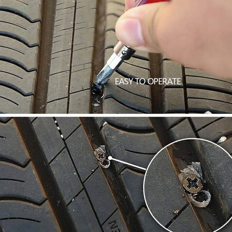 Xe Ô Tô Xe Máy Xe Đạp Bánh Lốp Bộ 10 Gói Cao Su Móng Chân Không Lốp Móng Tay Cắm Đâm Thủng Sửa Chữa Dây Cói