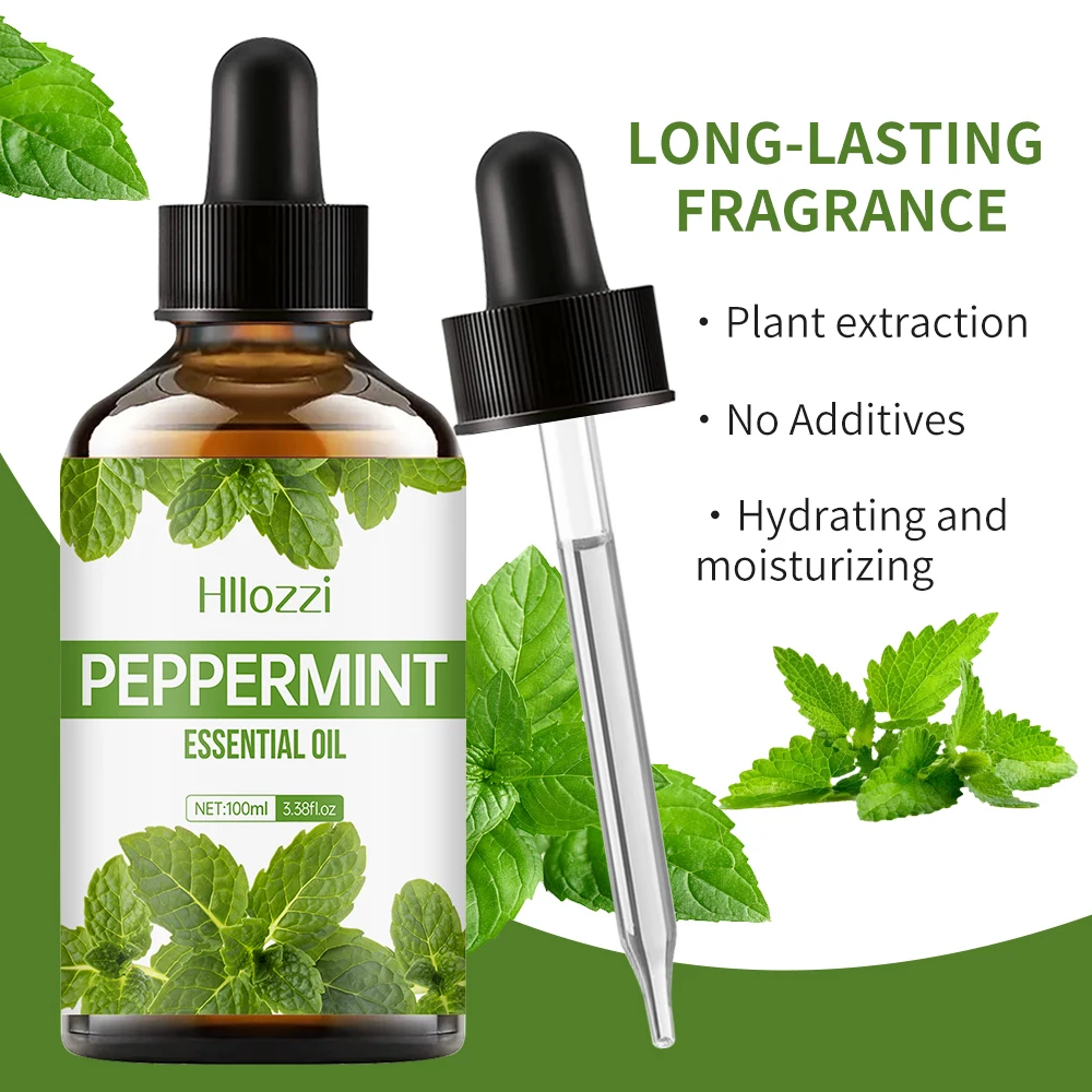 30ml/60ml/100ml 植物エキス ミント ボディケア エッセンシャルオイル 持続性のある軽い香り 顔、髪、肌、体に適しています