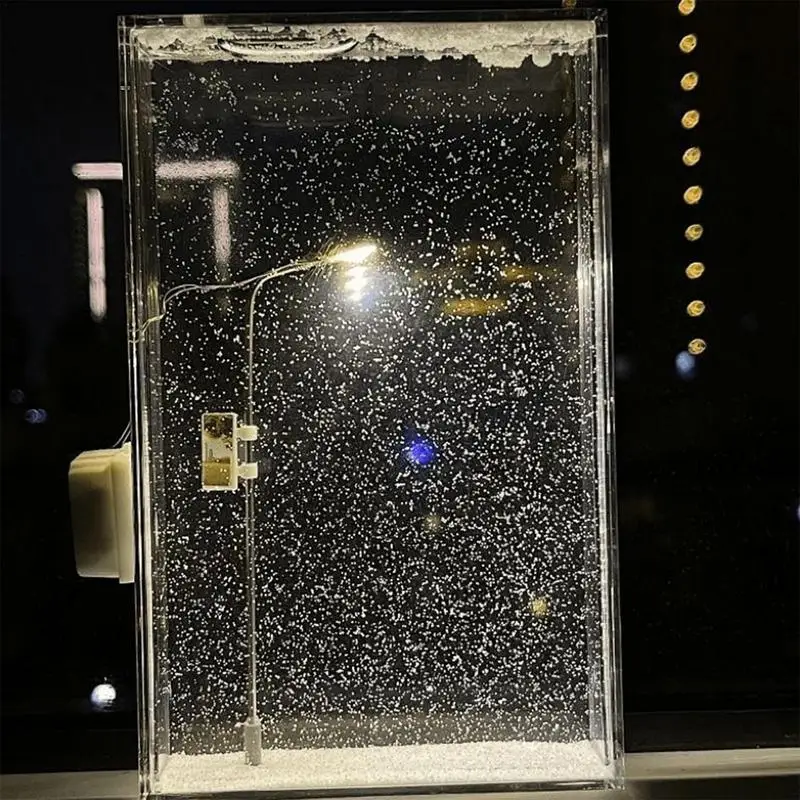 Luz nocturna de copo de nieve de Navidad, Kit de Material hecho a mano, farola, simulación de nieve, juguete científico para niños, Kit de física, juguetes educativos