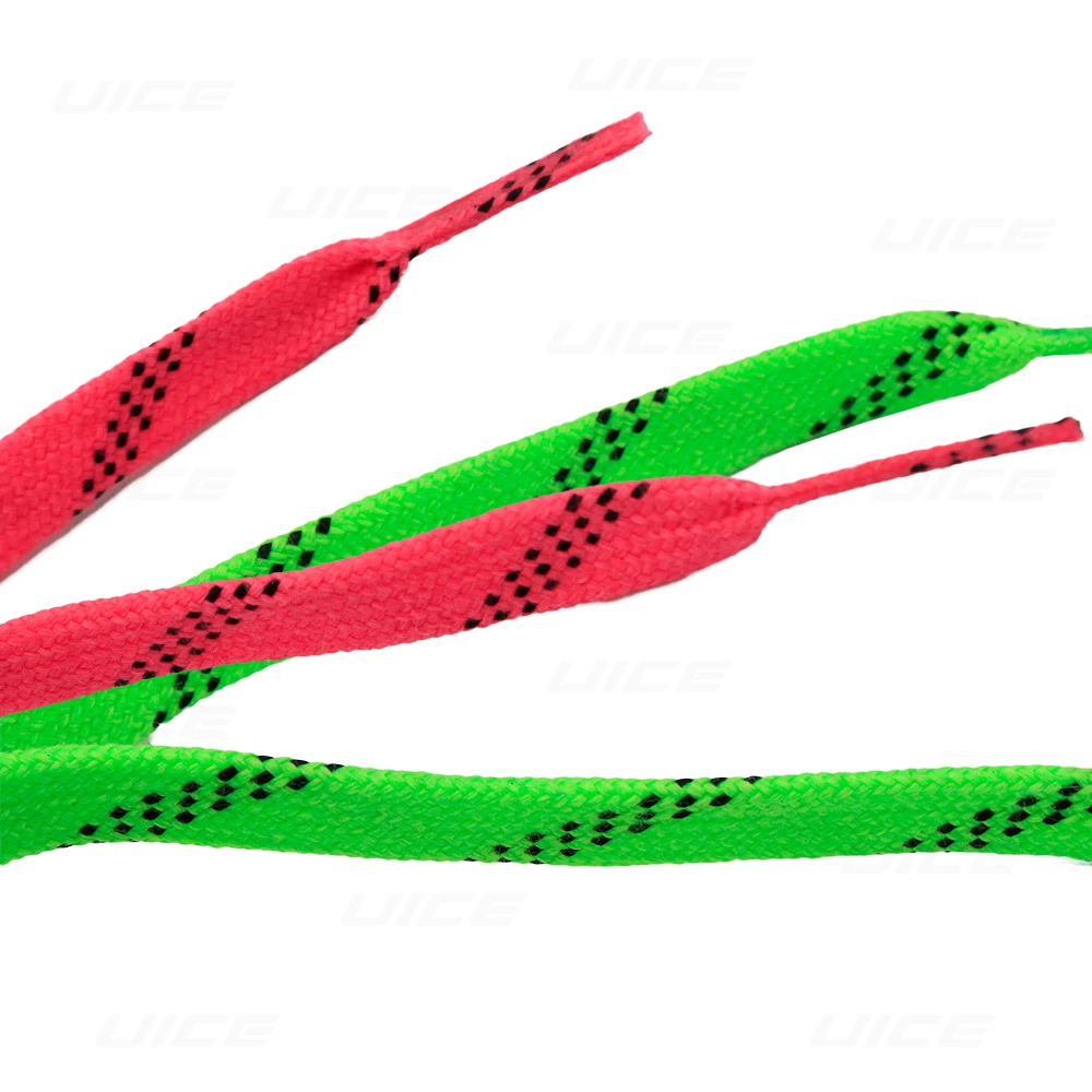 ฮ็อกกี้น้ําแข็งสเก็ต Laces 84-120in Dual Layer Braid Tips Waxed Tip Design ฮอกกี้ Shoelaces ฮ็อกกี้น้ําแข็งสเก็ตฮอกกี้รองเท้าลูกไม้
