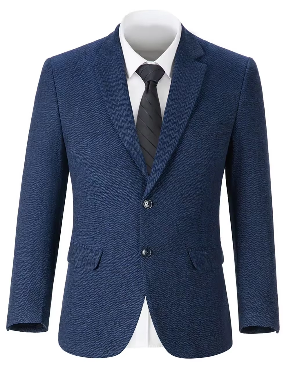 Retro britânico masculino terno 2 peças (blazer + colete + calças) único breasted terno jaqueta formal moda espinha de peixe casamento negócios