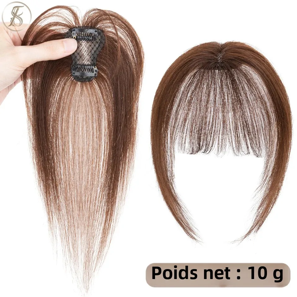 TESS cheveux naturels frange 3D frange 10g cheveux humains pince Invisible dans l'extension de cheveux avec branches pince à cheveux frange naturelle pour les femmes