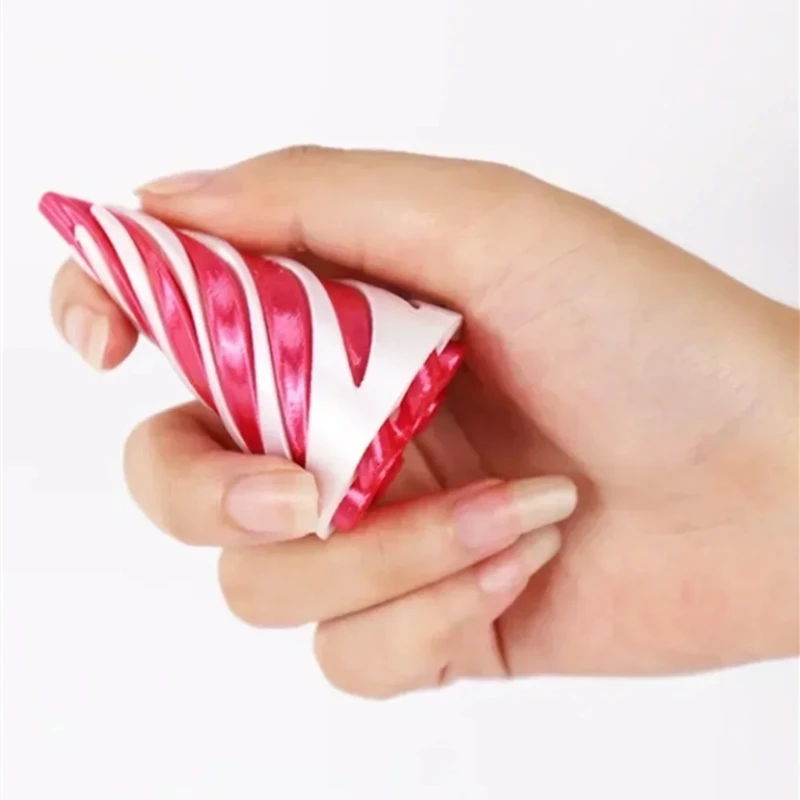 3D Printed Spiral Cone Pyramid Passthrough Sculpture Pass Through Pyramid Toy Mini Vortex Thread illusion Cone Spiral Ornaments