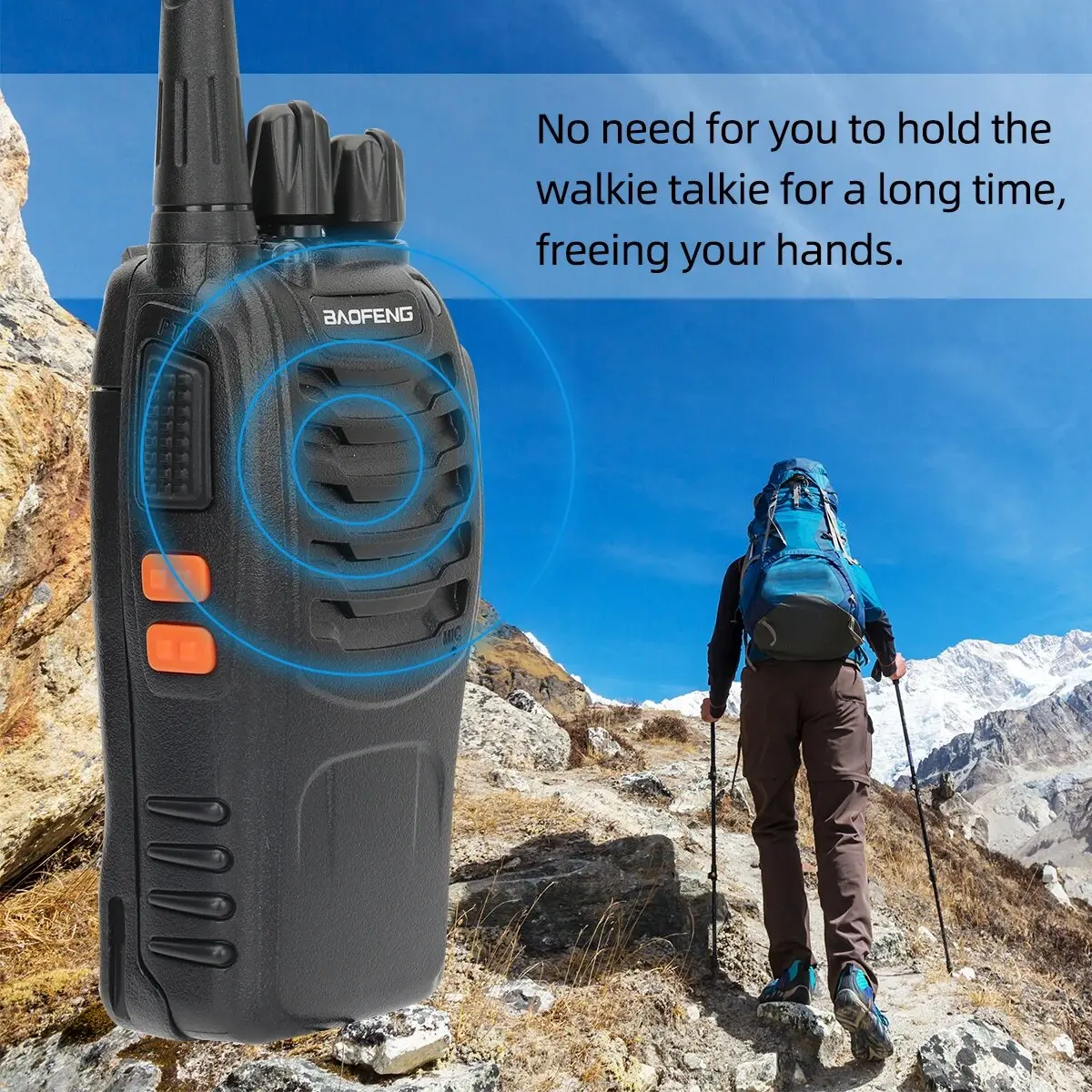 Baofeng BF-888S Pro Walkie Talkie Frequência de cópia sem fio de longo alcance BF888S Ham Radio para caça Transceptor Rádio em dois sentidos
