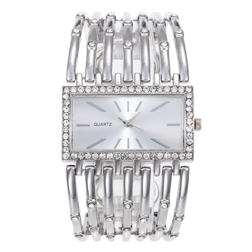 UTHAI W24 relojes de cuarzo a la moda para mujer, pulsera de acero inoxidable para mujer, reloj hueco informal, reloj de pulsera para chica, joyería