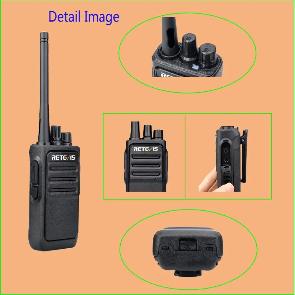 Retevis RT617/RT17 PMR446 FRS VOX-Funktion Handliche Zwei-Wege-Walkie-Talkies mit USB-Ladefunktion für die Funktion zur Funktion