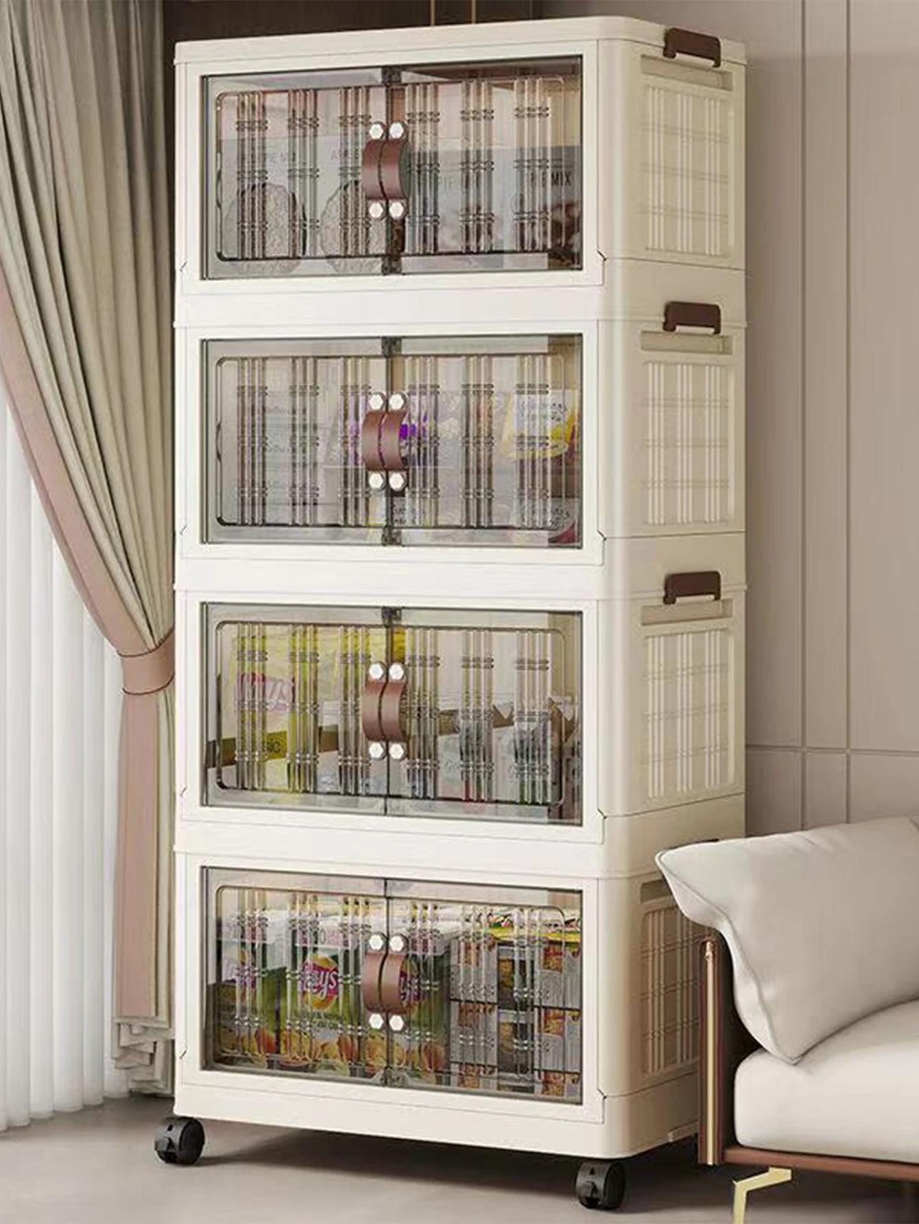 Foldable Multi-scene Storage Cabinet - Compact Storage Solution for Home Garden Office Use