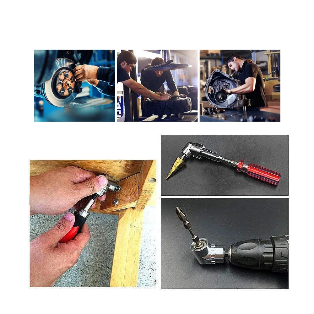 1 Góc 105 Độ Nối Dài Tua Vít Ổ Cắm Giá Đỡ Adapter Có Thể Điều Chỉnh Bit Vòi Phun Cho Tua Vít Bit Góc Đầu