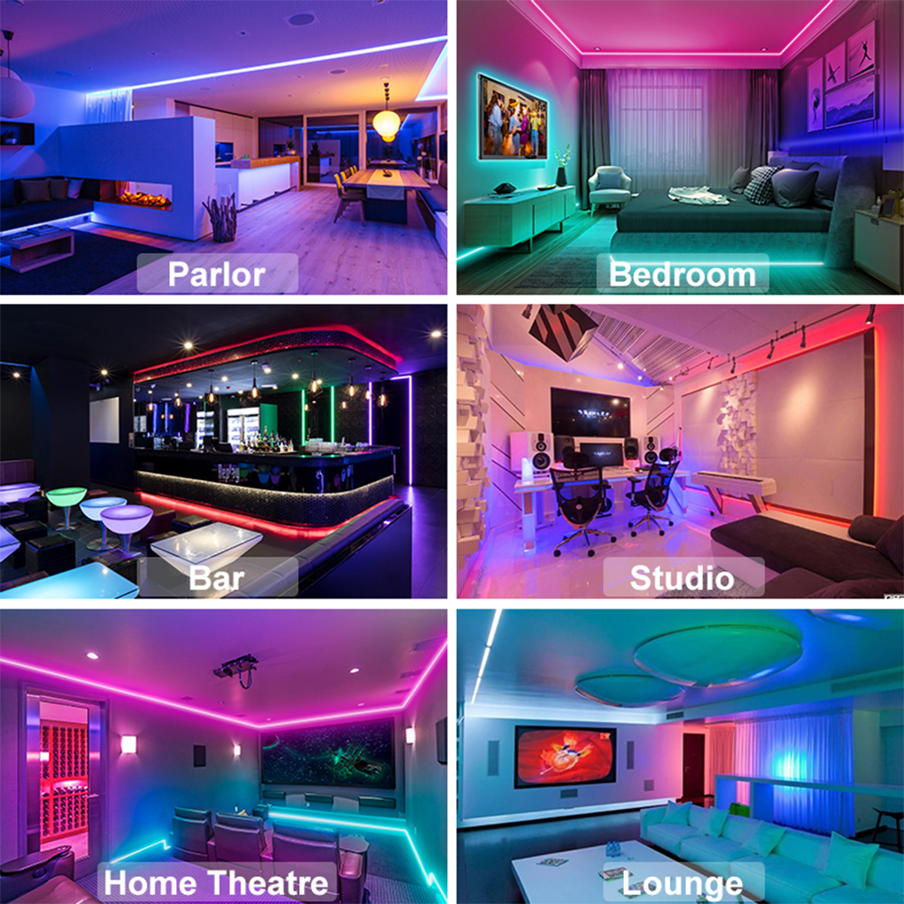 Tira de luces Led RGB 3535 USB DC5V 24 teclas cinta Bluetooth con Control remoto lámpara de cambio de Color para decoración de dormitorio de Navidad