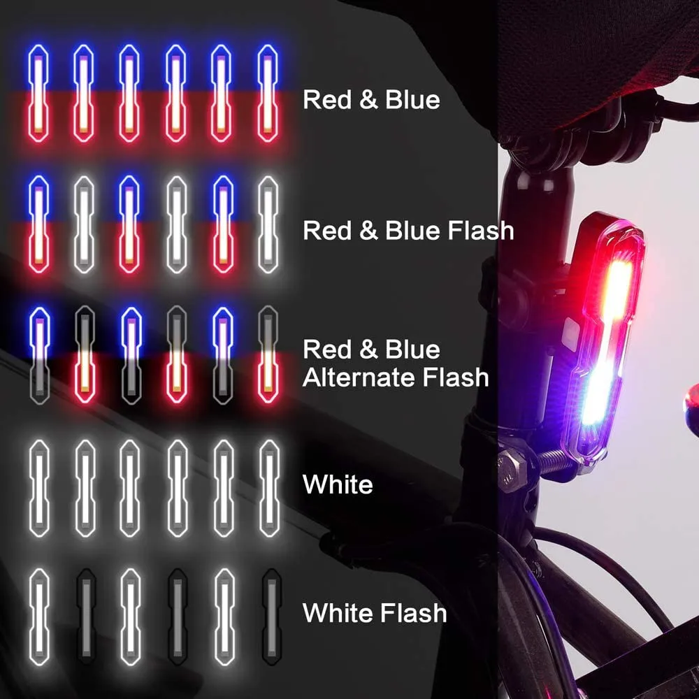 Luces traseras LED para bicicleta, lámpara recargable por USB, iluminación para bicicleta de montaña y carretera