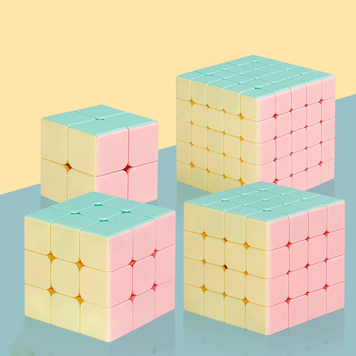 Magic Cube 2x2 3x3 4x4 5x5 พีระมิด Magic Cube racing ปริศนาบรรเทาความเครียดมืออาชีพความเร็วเรียบเกมของเล่นเด็กของขวัญ