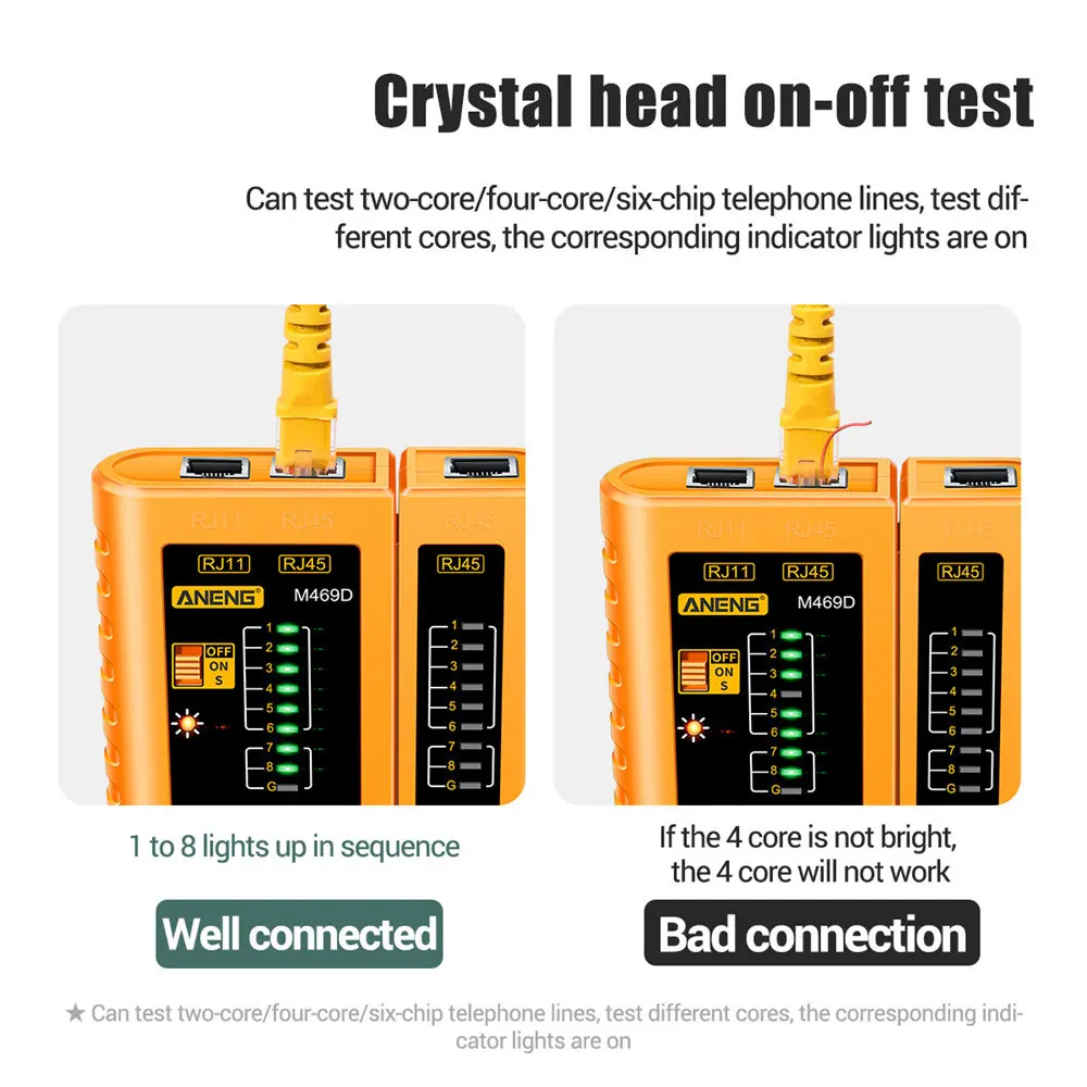 ZoeRax Cáp Mạng, RJ45 Cáp Lan Bút Thử RJ45 RJ11 RJ12 CAT5 UTP LAN Cáp Mạng Công Cụ Mạng Sửa Chữa