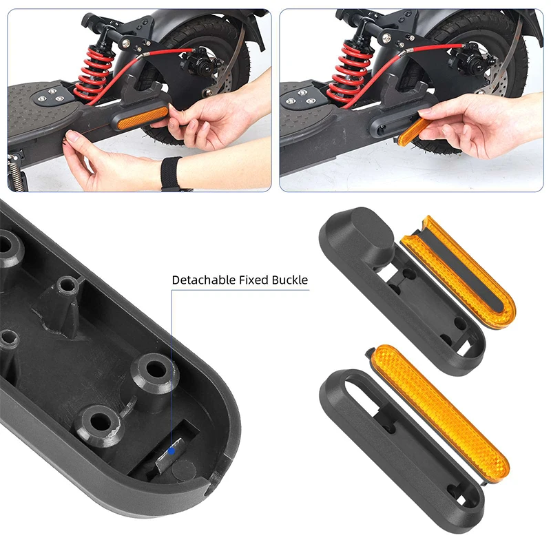 4 Stuks Scooter Voor- en Achterwiel Decoratieve Shell Onderdelen Voor Xiaomi M365 Pro Pro2 1S Scooter Reflecterende beschermhoes Onderdelen