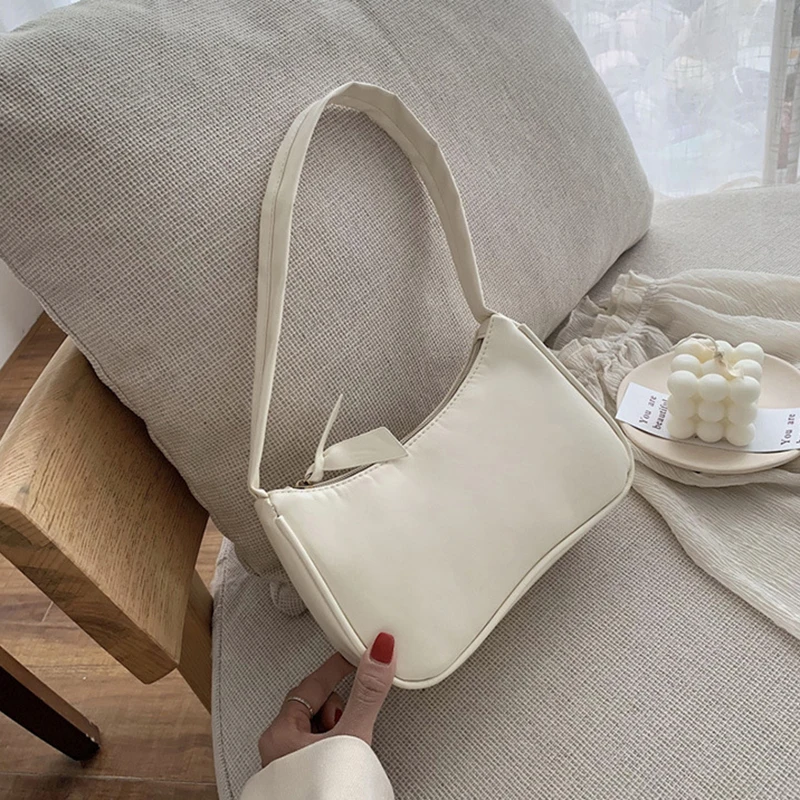 1 PC Retro Forearm กระเป๋าผู้หญิง Bow กระเป๋าถือกระเป๋าหนัง PU สําหรับช้อปปิ้งกลางแจ้ง