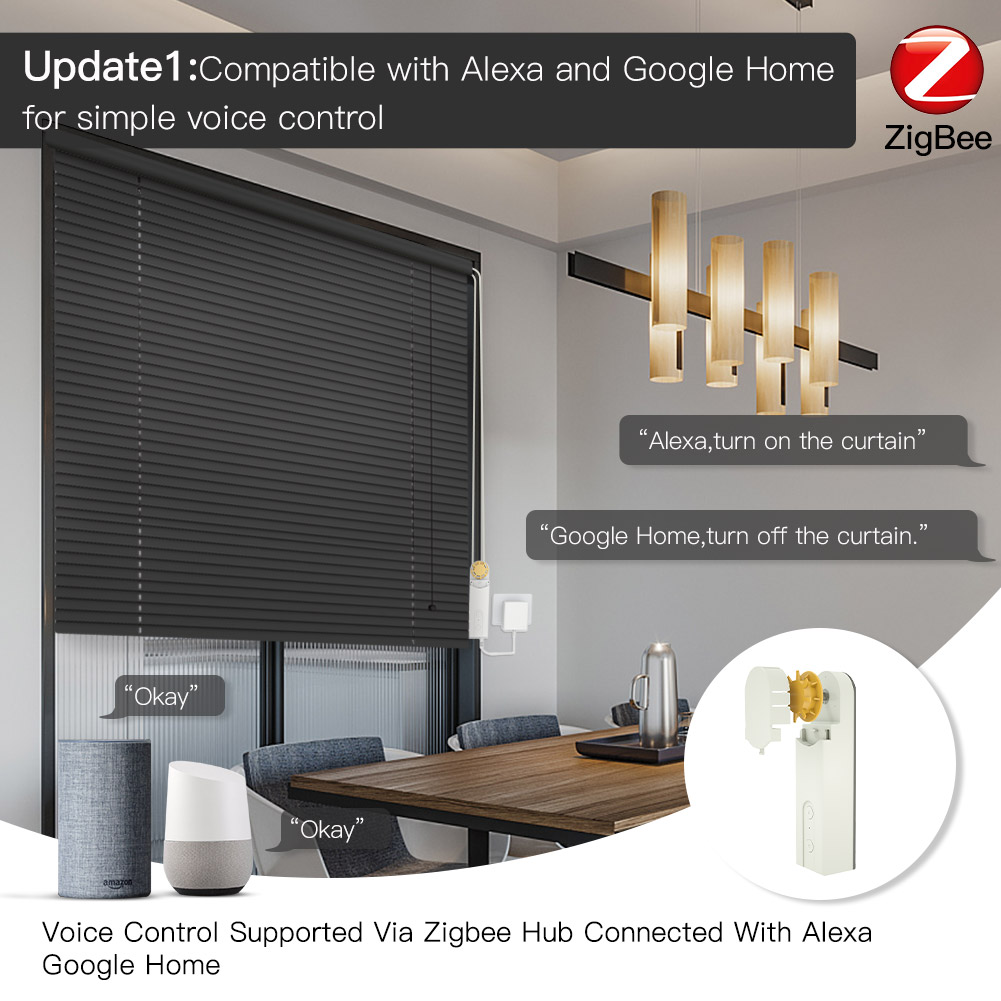 モーズ-ブラインド/シェードモーター付きローラー,新しい,Zigbee,スマート,Tuya,Google Home,音声制御