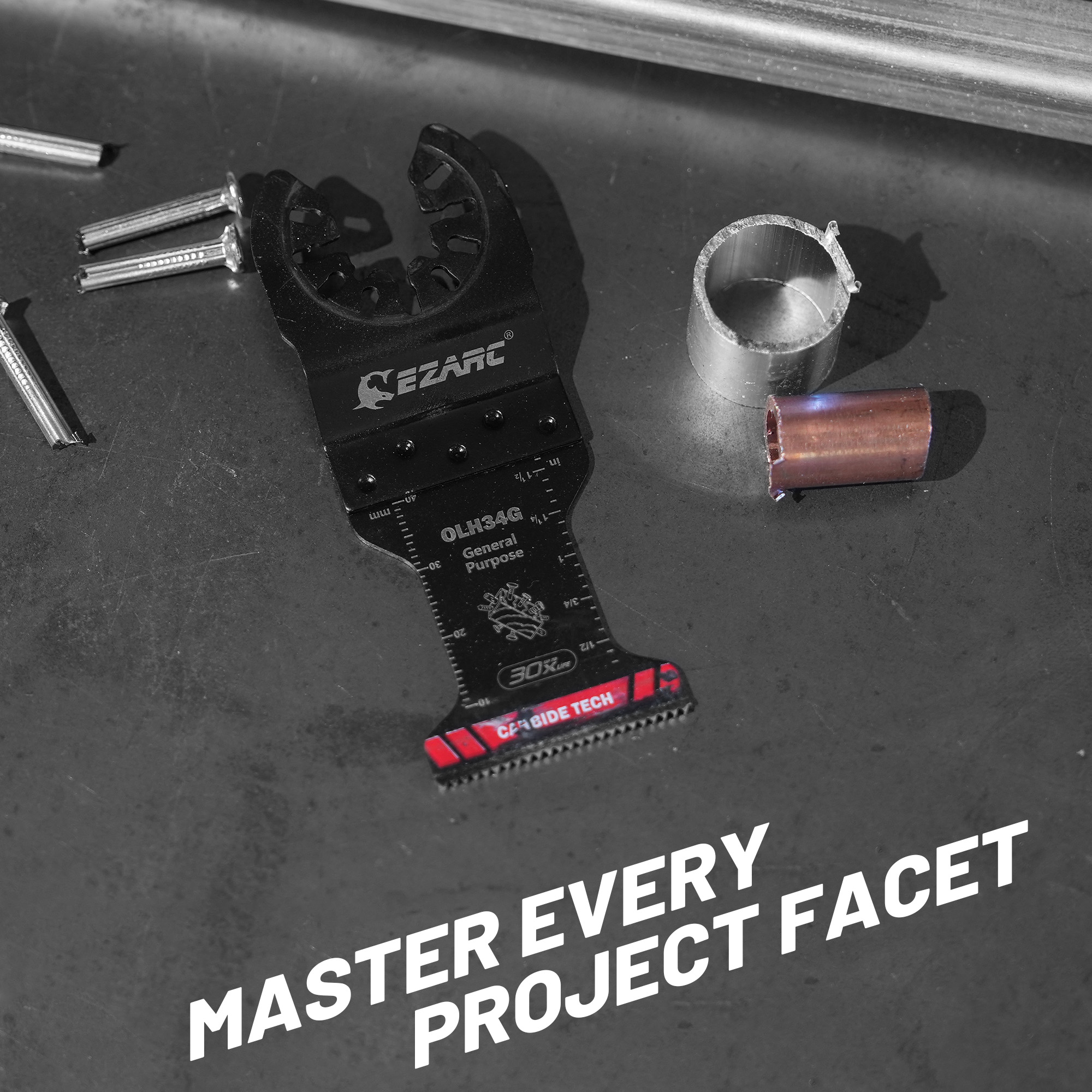 3 шт. твердосплавные осциллирующие пилы, универсальные быстросъемные лезвия для многофункциональных инструментов для металла, дерева, гвоздей, штукатурки, гипсокартона, ПВХ