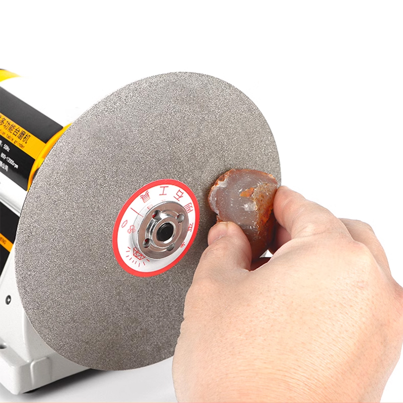 4" 100mm 80-2000 Girt Diamond Coated Flat Lap Wheel Lapidary Polishing Grinding Disc Gemstone Glass Rock Ceramics Grinding Wheel