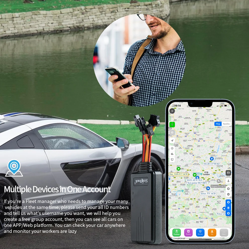Localizzatore GPS SinoTrack 4G ST-906L per dispositivo di localizzazione di veicoli per auto moto con potere dell'olio tagliato e software di localizzazione online