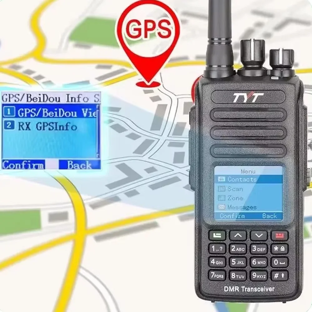 TYT MD-UV390 10W GPS PLUS DMR Digitalradio 5W/10W GPS AES256 Verschlüsselung Optional IP67 VHF/UHF Dual Band Digital Walkie Talkie