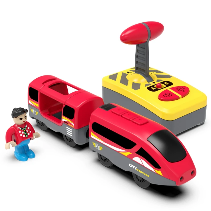 磁気スロットダイキャストカー RC 電車トラックセットすべての木製鉄道トラックアクセサリーに適合子供のためのクリスマスギフト