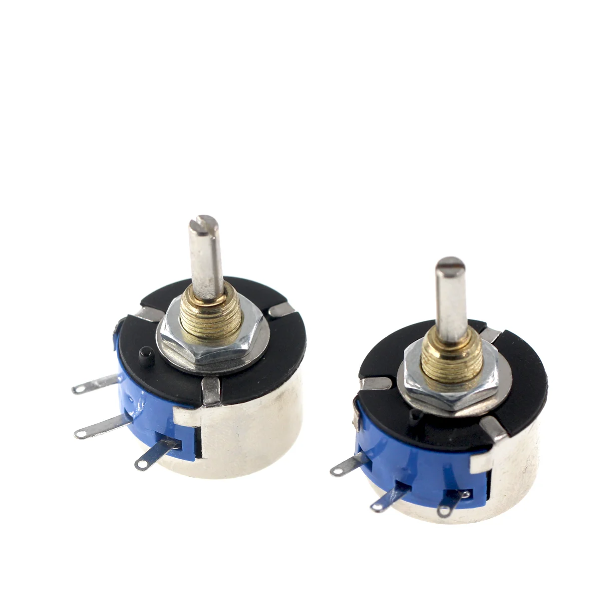 1Pcs WX14-12 3W Single Coil Wound Potentiometer Without Locking 470 Ohm 1K 2K2 4K7 10K Lap Wirewound Potentiometers