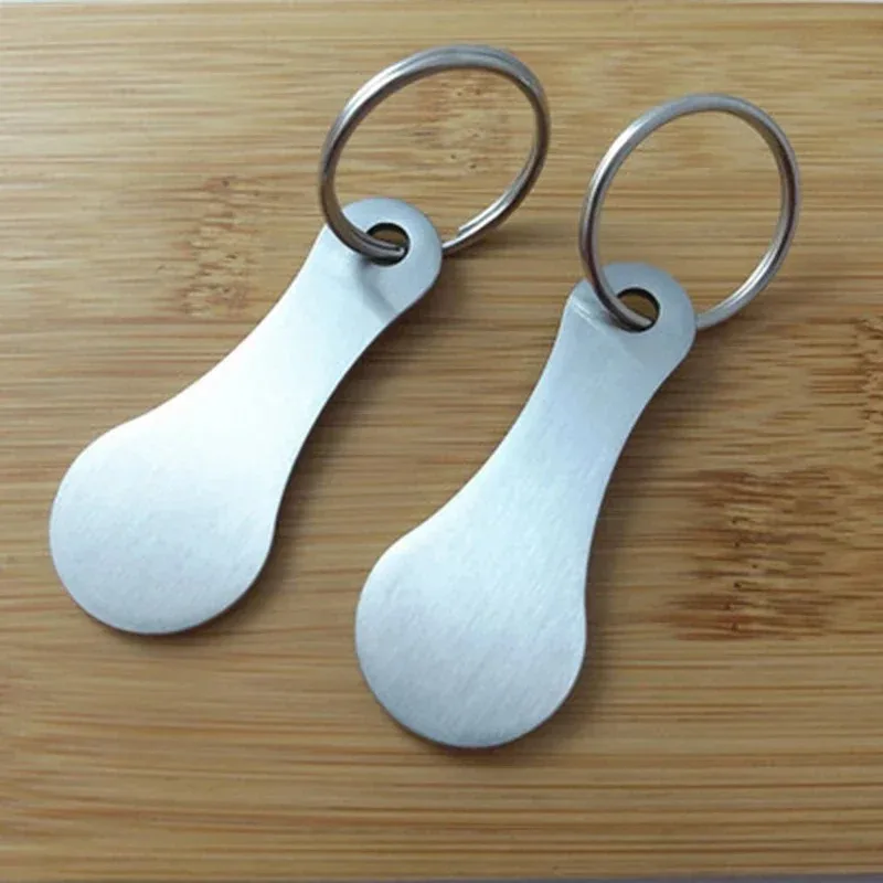 1/2 pezzi gettoni carrello della spesa in metallo gettone portachiavi portachiavi decorativo multiuso shopping portatile per la casa all'aperto