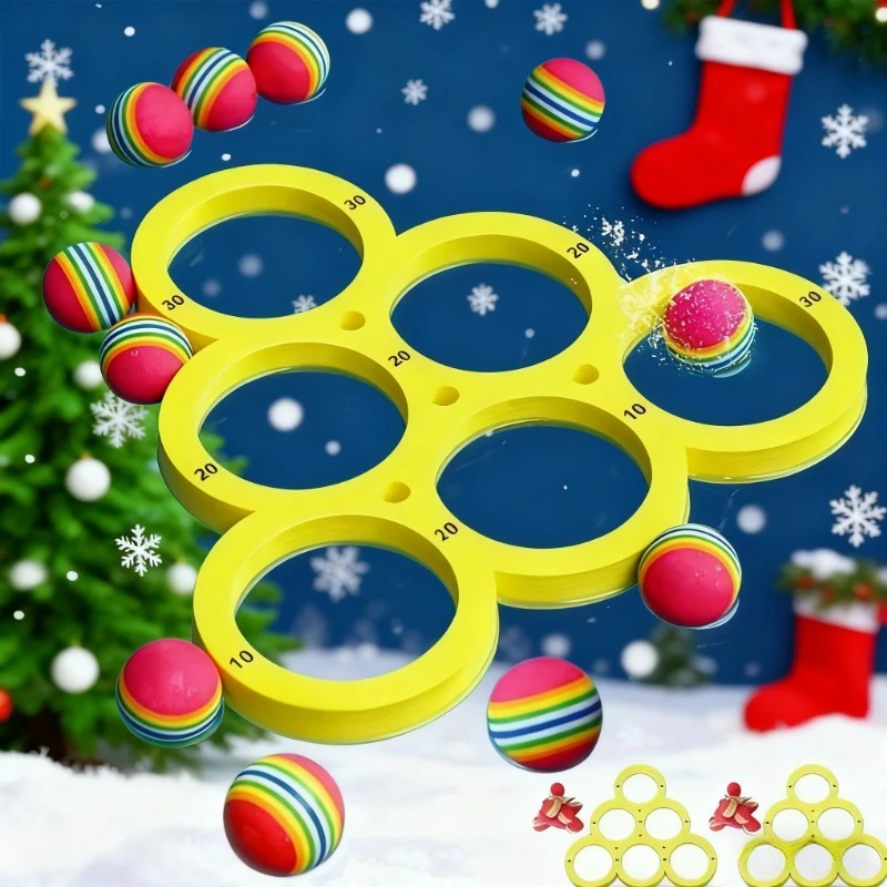 Fun Splash Navidad Fiesta Deportes Juego de ducha flotante Juguete - Material EVA duradero, bola de color aleatorio, perfecto para diversión navideña