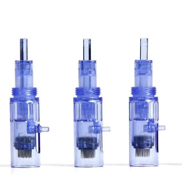 Cartuchos de microagulhas com tubo de seringa 9 12 36 pinos para mini pistola hydra mesoterapia injetor caneta de carimbo derma automática