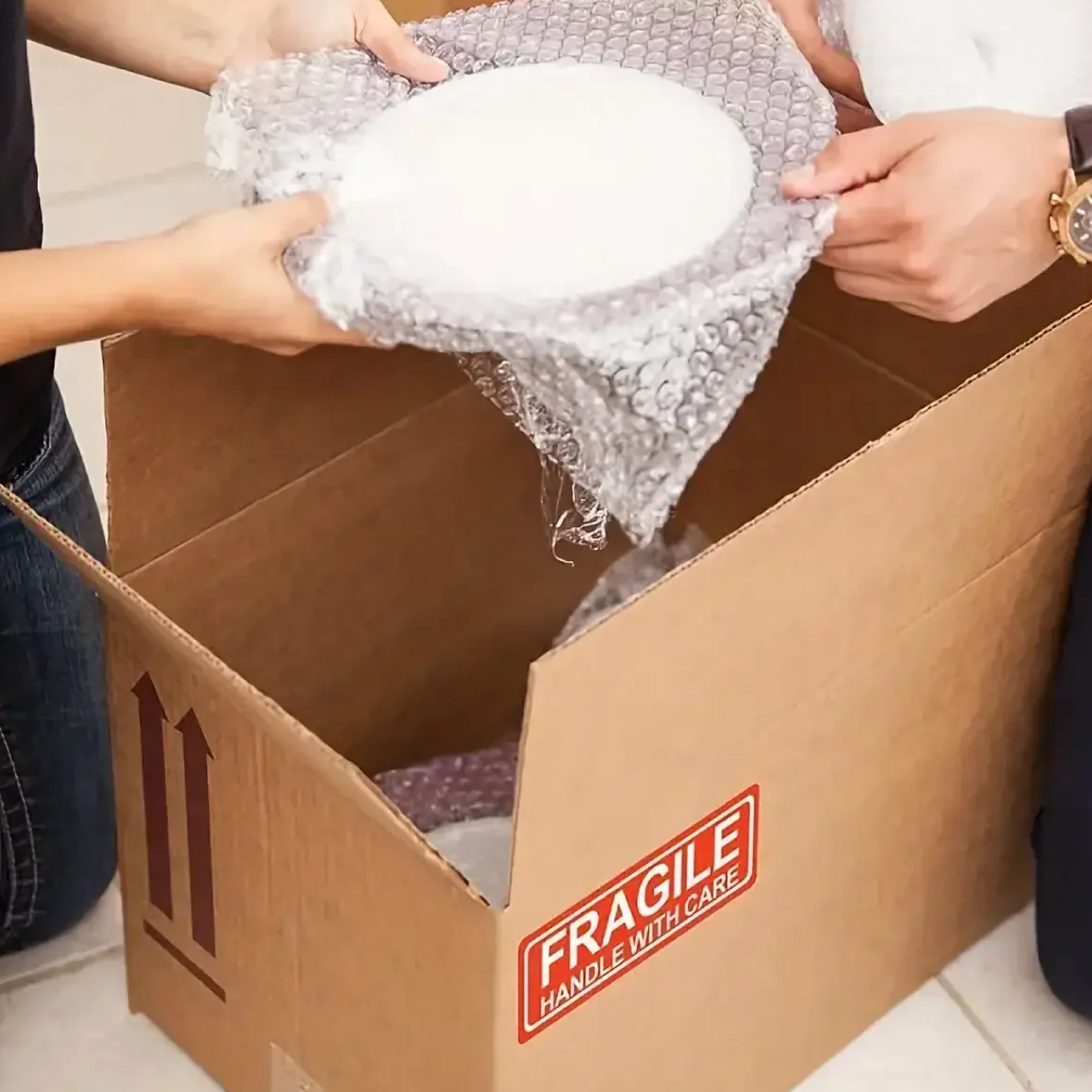 120 Stück/Rolle zerbrechliche Etikettenaufkleber „Handle With Care“-Warnschilder. Sorgfältige Versandetiketten