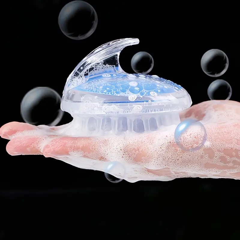 เครื่องมือนวดศีรษะและคอ3ชิ้นแปรงหวีผมทรงกลมสำหรับผู้ใหญ่แบบกดปล่อยด้วยแรงกดหวีสีแบบสุ่ม